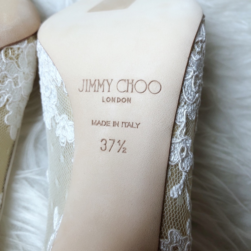 ❤️SOLD❤️new Jimmy Choo LOVE floral lace pumps 37.5 - Picture 7 of 9